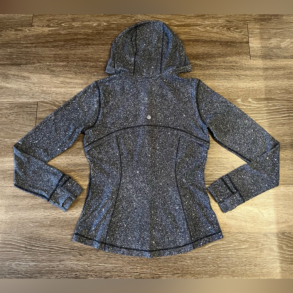 SOLD Lululemon Hooded Define Jacket *Nulu in Luminesce Splatter White Black - Picture 7 of 8